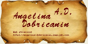 Angelina Dobričanin vizit kartica